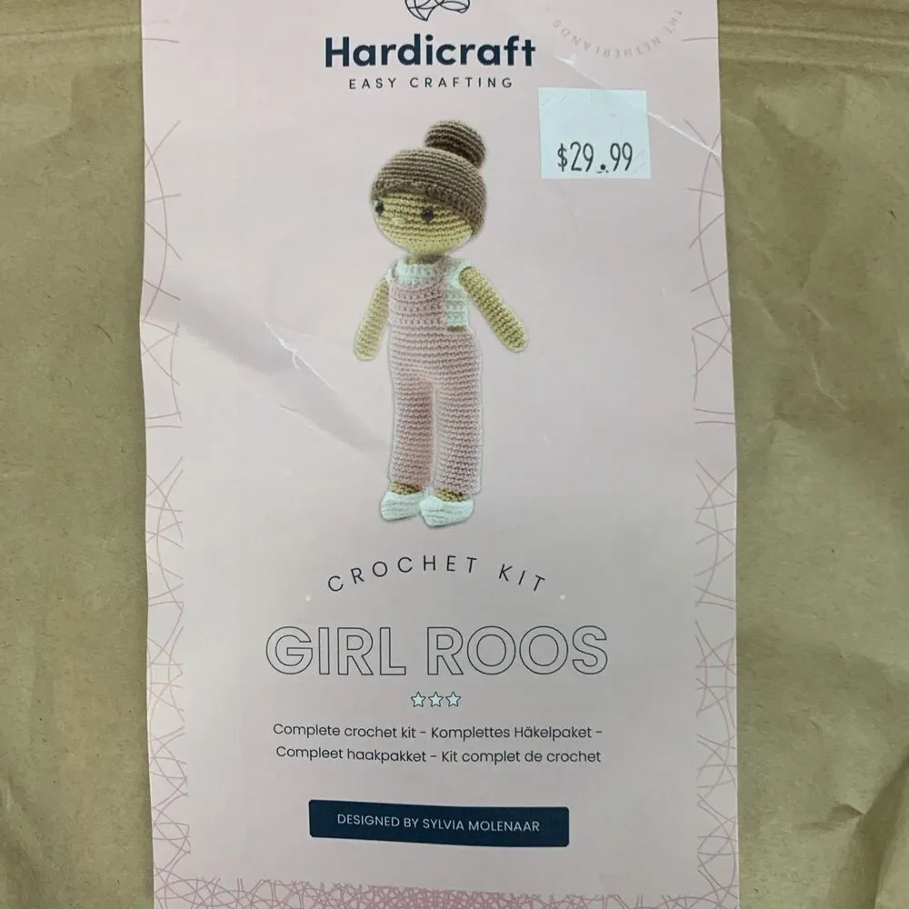 Hardicraft East Crafting Crochet Kit Girl Roos Stuffed Toy Brand New